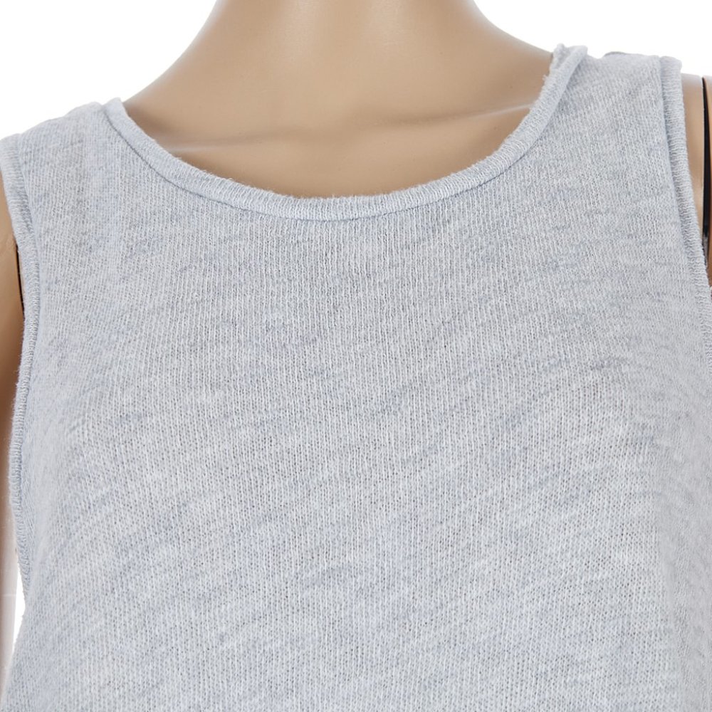 aerie Light Gray Wrap Tank Top Medium - Picture 2 of 7